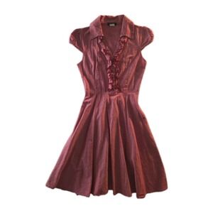 Vintage Red O Sher Midi Dress - Size S